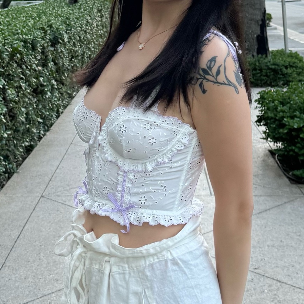 For Love & Lemons white corset top